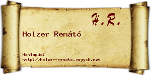 Holzer Renátó névjegykártya