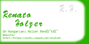 renato holzer business card